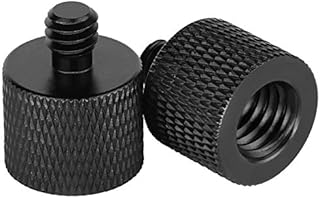2 Pack 3/8" Female to 1/4" Male Screw Adapter Thread for Tripod Accessories Microphone Holder Camera Mount Avatar