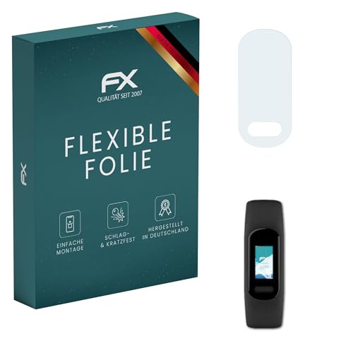 atFoliX Schutzfolie kompatibel mit Garmin vivosmart 5 Folie, ultraklare & flexible FX Bildschirmschutzfolie (3X)