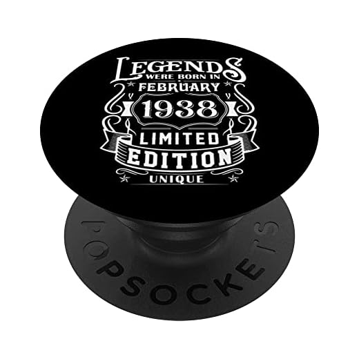 Cumpleaños Febrero 1938 Edición Limitada Regalo February PopSockets PopGrip Intercambiable