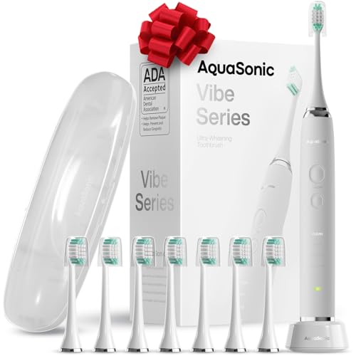Aquasonic Vibe Series Ultra-Whitening Toothbrush – ADA Accepted Electric Toothbrush