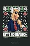 Lets Go Brandon Ice Cream Meme Ugly Christmas Notebook: Trump Notebook & Journal Funny Donald Trump Supporter Gag Gift 6x9 110 Page For Anniversary & Birthday And Daily Notes