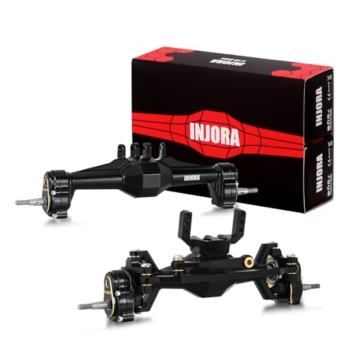 INJORA +5mm Diamond Portal Axles with Brass Steering Knuckles & Covers for 1/18 TRX4M Upgrade
