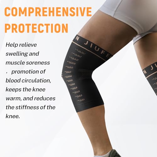 Image of JIUFENTIAN Copper Knee Sleeve,Copper Knee Braces for Women and Men Arthritis,ACL, Tendinitis, Meniscus Tear, Joint Pain Relief, Running, Working Out, Fitness, Weightlifting (XLarge)