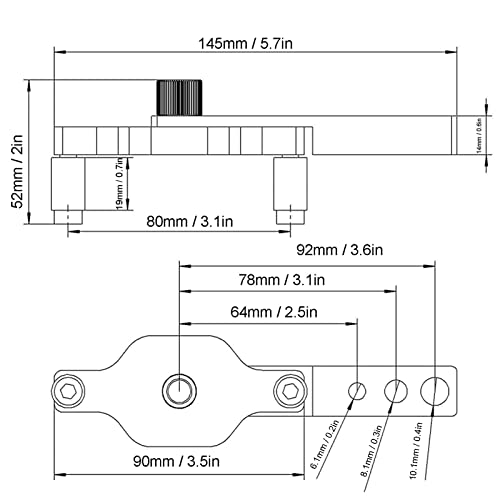 Eatbuy Posicionador de perfuração de liga de alumínio, 14 peças, posicionador de guia de perfuração