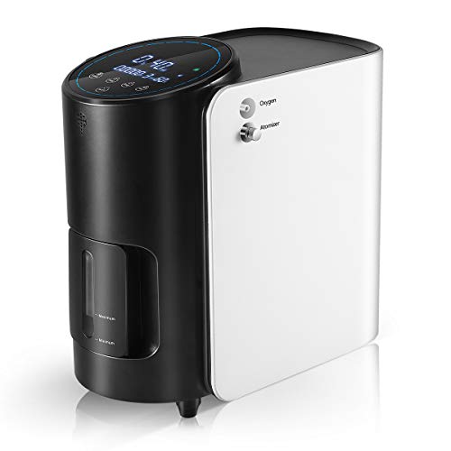 Concentrador De Oxígeno,TOPQSC 1-7 L/min Máquina De Oxígeno Portátil Ajustable,93% ± 3% contenido De Oxígeno De Alta Concentración,para Uso Doméstico Y De Viaje