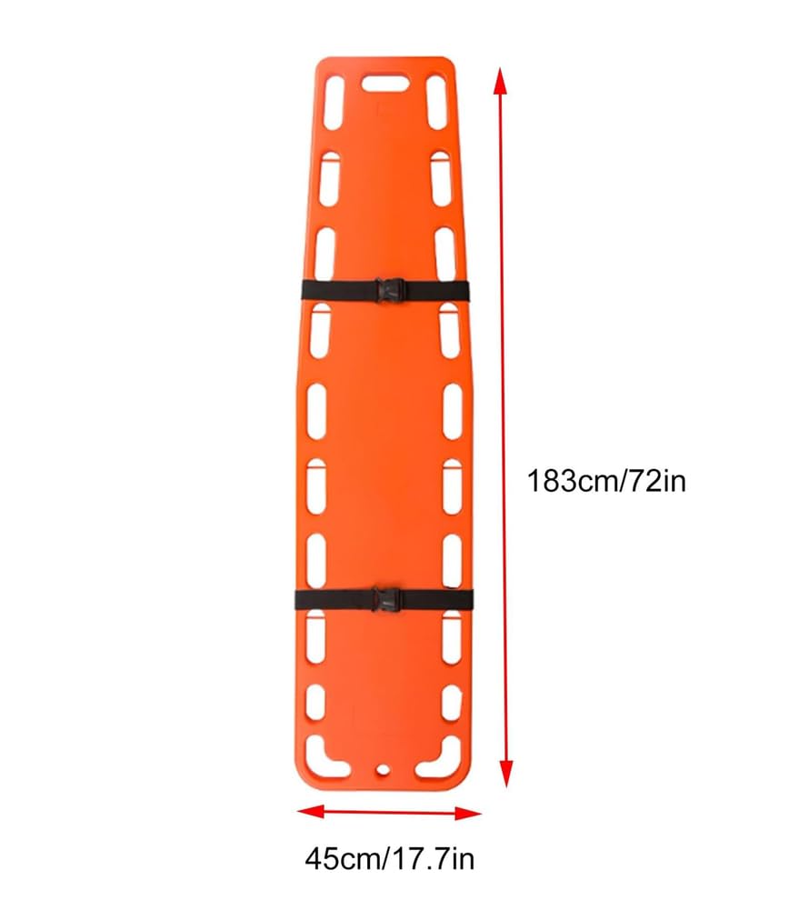 Tabla espinal de Rescate de Emergencia y Camilla Flotante acuática: diseño Ligero, Plegable y con inmovilizador de Cabeza para Personal de Primera Respuesta y Equipos médicos. Equipo Esencia