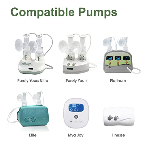 Image of Maymom MyFit Flange Set, Two-Piece Breast Shield (13mm Small) Base Connector for Selected Ameda Breast Pumps (Shield 13mm + Connector)