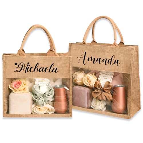 Bolso Tote personalizado para damas de honor miniatura 1