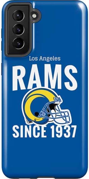 Skinit Pro Phone Case Compatible with Galaxy S21 Plus 5G - Officially Licensed NFL Los Angeles Rams Helmet Design