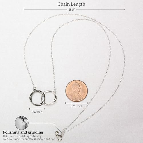 Sterling Silver Mother Day Gift for Mom Mother Daughter Son Necklace, Sympathy Gifts for Loss of Loved One Memorial Gifts Generations Necklace for Grandma Gift2