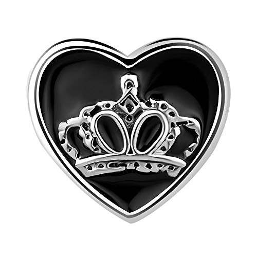 Sug Jasmin Corazón Queen Corona Abalorios para Pulseras de Abalorios Europeas