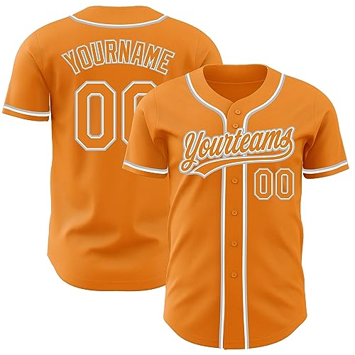 Generic Orange Gray Baseball Jersey Men Women Youth Kids, Custom Baseball Jerseys Printed Stitched Name Number Logo Baseball Uniform