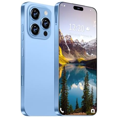 MMY I16 ProMAX Unlocked Cell Phone,6.99" HD Screen Unlocked Phones,8+256GB Android 13 7000mAh Long Battery Life Smartphone,5G/Dual SIM/Fingerprint Button Unlock/Photos/Face ID (Blue, 8+256) Cover