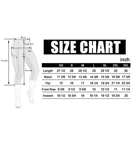 image for ODODOS Women's High Waist Yoga Capris with Pockets,Tummy Control,Worko