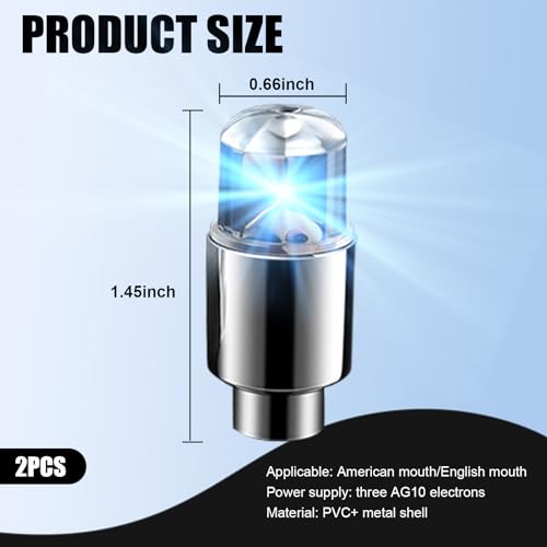 image for Flygun 6 PCS Car LED Tire Lights, Waterproof PVC Metal Vehicle Tire Fl