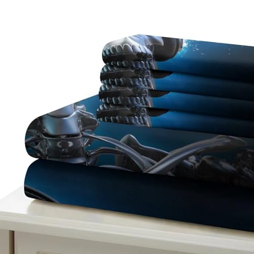 Housse de couette sirène respirante en microfibre super douce pour lit double - 7
