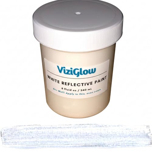 White Reflective Paint | high-visibility, reflective, paint solution, outdoor use (8 oz)
