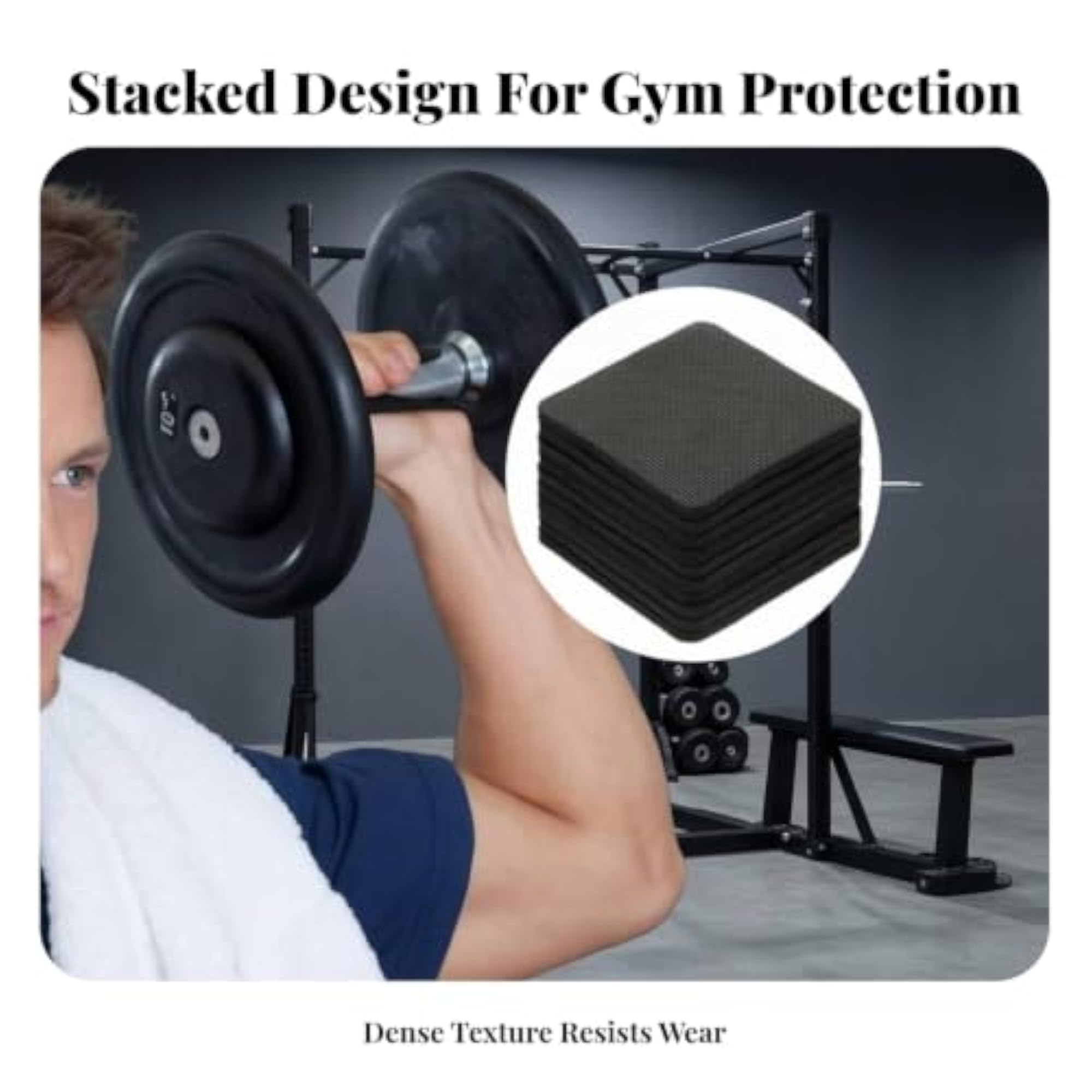 Non-Slip Grip Pad, Compact Rubber Grip Pad for Weightlifters