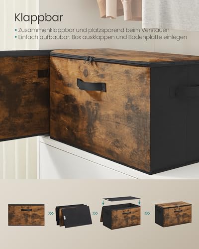 SONGMICS Aufbewahrungsbox mit Reißverschluss, 6er Set, faltbare Stoffbox – Ansicht 5