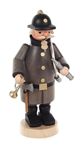Rudolphs Schatzkiste Incense man fire-brigade man height = 190mm AGAIN Ore Mountains Folk art Ore mountain craftsmanship Smoke man smoke figure Smoking man figurine