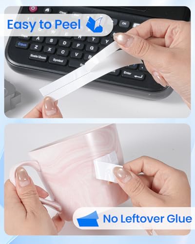 Image of TZe-241 18mm 0.7 Laminated White Tape Replace for Brother Label Maker Tape 18mm Label Tape Compatible with P-Touch TZ TZe 3 /4 inch Black on White TZE241 for PTD410 PT-D400 PT-D610BT PTD600 Refills,4 Pack