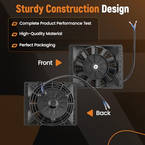 Image of maXpeedingrods 6 Inch Small Slim Push Pull Fan Electric Cooling Fan 650CFM Mount Kit 2PCS for Most Hot Rods and Classics Engines Chevy, GMC 265 283 305 307 396 402 427 454 472