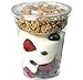 Decony Clear Plastic Cups with lids 16 oz with Parfait Insert and mini spoons- Great for yogurt and granola - set of 50 clear cups -50 flat lids- 50 4 oz. parfait inserts - 50 mini spoons