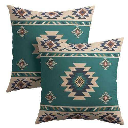 Sweetshow Turquoise Aztec Linen Covers