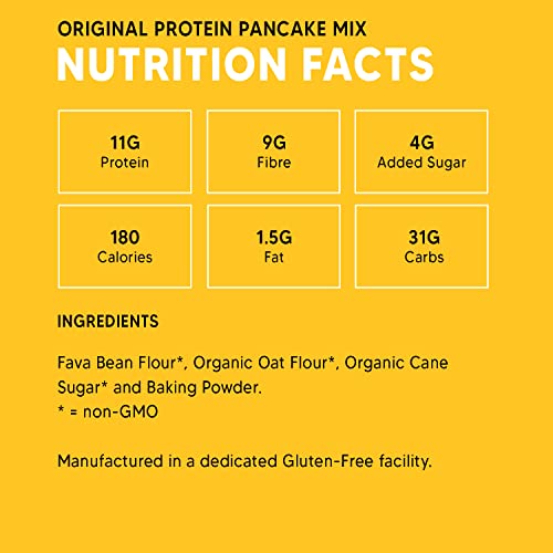 Flourish - Plant-Based Protein Pancake & Waffle Mix, Gluten-Free, Vegan, Non-Gmo, All-Natural Superfood, High Protein & Fiber, Just Add Water - Original, 16Oz #TOP6