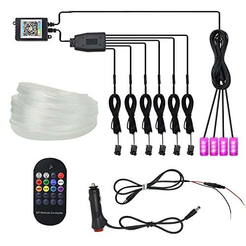 Callsky Interior LED Strip Lights - 10 in 1 with Remote & APP Control, 315 inches Fiber Optic, Multicolor RGB Lighting Kit with Music Sync Mode for Universal Car - Image 3
