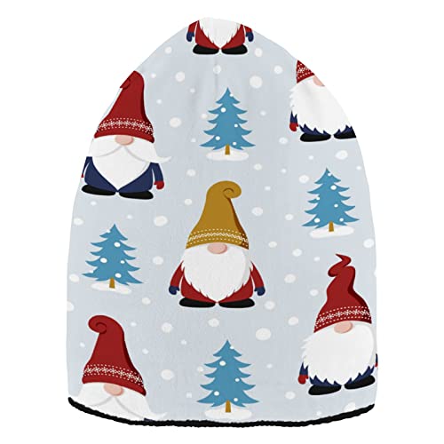 SHJI Christmas Candy Cane Gift Bag Men's Beanie Hat Winter Warm Knit Hats Slouch Skull Cap Fishing Hat Beanies, Multicoloured 19, S