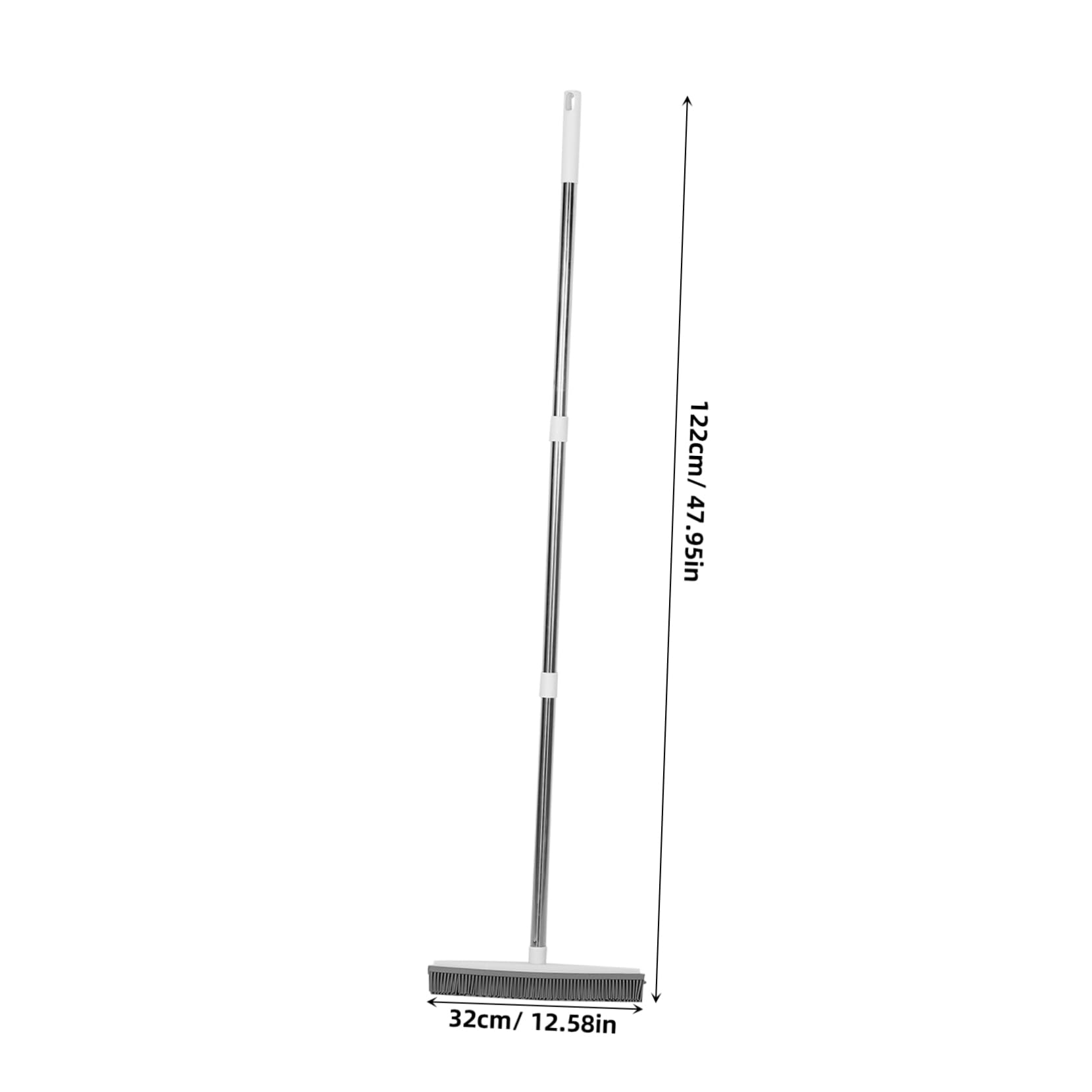 Beavorty Squeegee Mop Push Broom for Hardwood Pet Hair Removal Broom Dog Hair Squeegee for Carpet Fur Sweeper Window Squeegee Pet Hair Remover Broom Squeegee Hair Removal Mop Brooms Pp Grey