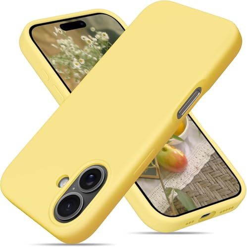 Image of Back Cover Compatible with iPhone 17 Case (6.3) Soft Touch Slim Liquid Silicone Full Protection Shock Proof Back Cover for iPhone 17 (SC Yellow)
