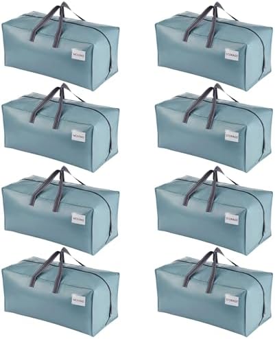 VENO 8 Pack Moving Bags w/Backpack Straps, Heavy Duty, Moving Box...