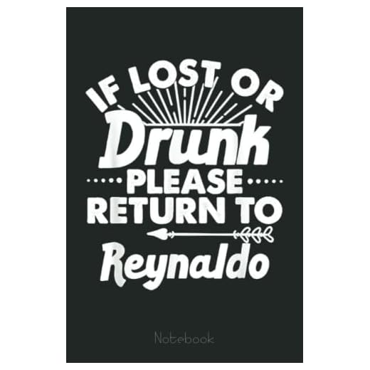If Lost Or Drunk Please Return To REYNALDO Gift Name Men Notebook: Funny Gift For Your Best Friend Planner, Journal, Notebook, Composition Book, Diary for Women, Men, Teens, and Children