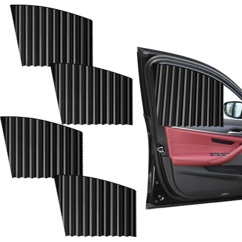 4 Pezzi Tendine Parasole Auto Bambini, Protezione Solare e Protezione UV, Protezione Solare del Finestrino dell'automobile, Magnetic, Facili da Installare e Rimuovere, per Finestrini Laterali
