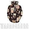 KLJHNVBM Unisex Hooded Sweatshirt Oversized Pullover Hoodie with Pocket Cute Brown Cartoon Owls Hoodie Casual Streetwear, Style, Medium #3