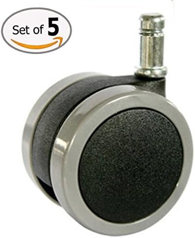 The Premier Office Chair Caster Wheels PU Large 60mm (2.5โ) Black & Grey. - Standard Size Wheel Will fit Most Chairs. Perfect for Hardwoods or Carpet. Quiet & Smooth! The Guaranteed!