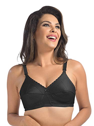 Image of SONARI Womens Full Coverage Regular Bra | Cotton Poplin Material, Two Section Conical Cup for Balance Shaping, Hook & Eye Closure, Adjustable Straps and U Back Design for Custom Fit - Ice