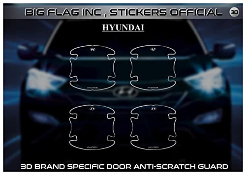 Image of 3D Gel Finish Car Door Transparent Handle Cup Scratch Guard Sticker Universal for Specific Brand (Pack of 4) (MRDRVAR) (HYUDA1) |Gel type
