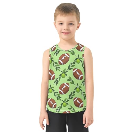 Boys' Tank Top Shirt Rugby Olive Fruit Pattern Sleeveless T-Shirts2