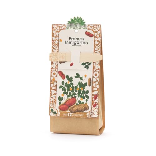Die Stadtgärtner Erdnuss Anzuchtset Starter-Komplettset mit Saatgut, Anzuchterde & Pflanzgefäß |...