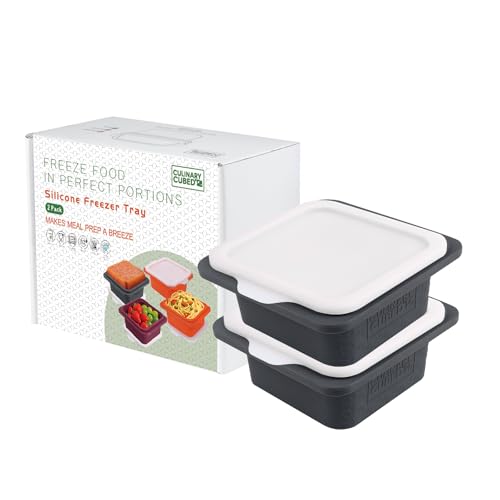 Cubeteras de silicona con tapa, pack 2, 2 tazas capacidad