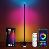 BYHANG Lámpara de Pie RGB Inteligente, Bluetooth Floor Lamp de 137cm con Control Remoto y Aplicación, Sincronización...