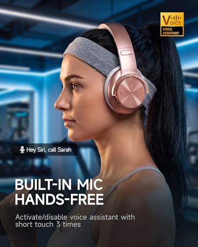 Image of Picun B8 Bluetooth Headphones, 120H Playtime Headphone Wireless Bluetooth with 3 EQ Modes, Low Latency, Hands-Free Calls, Over Ear Headphones for Travel Home Office Cellphone PC