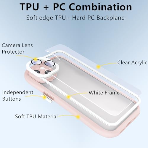 Funda rosa para iPhone 15 Pro con anillo giratorio 360 3