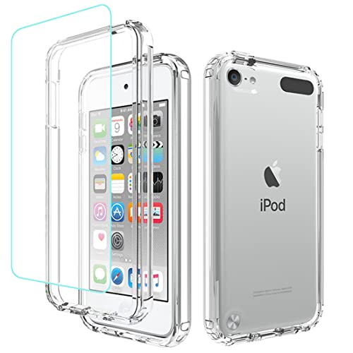Custodia per iPod Touch 7, design ultra sottile e antiscivolo. Il retro rigido ultra trasparente e i lati flessibili in polimero resistono all'ingiallimento per mantenere la custodia del telefono chiara e mostrare la bellezza originale del tuo telefono