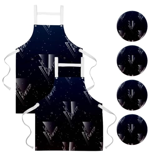 Tablier de serveuse nuit ciel étoilé pour le restaurant et bistrot