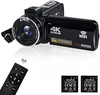 possrab 4K 56MP Video Camera Camcorder, 18X Zoom 3.0" IPS Touch Screen Handheld Digital Camcorder, 270° Rotation IR Night Vision Wi-Fi Vlogging Camera For Youtube