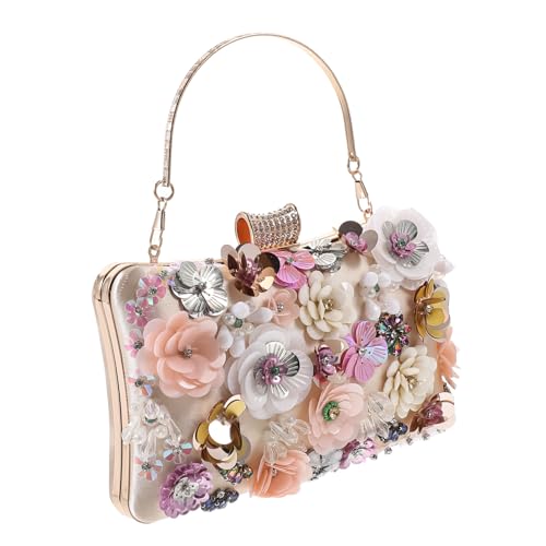 Pochette de soirée de luxe brodée de perles fines et sequins LIFKOME